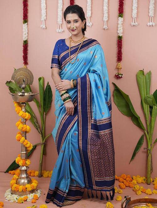 women self design banarasi saree with blouse - 22063860 - Very Small Image - 1