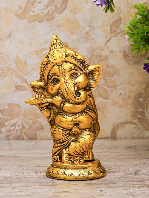  gold plated lord ganesh murti - 22065608 - Very Small Image - 1