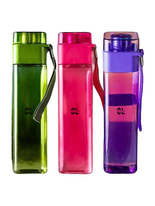 pack of 3 multicolor plastic water bottles  - 22065776 - Very Small Image - 1
