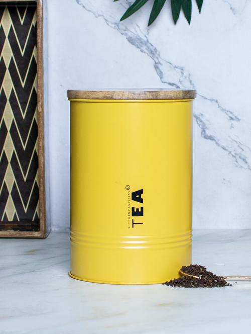 yellow tea & coffee container - 22065811 - Very Small Image - 1