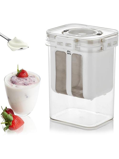 plastic white curd  maker with lid - 22065826 - Very Small Image - 1