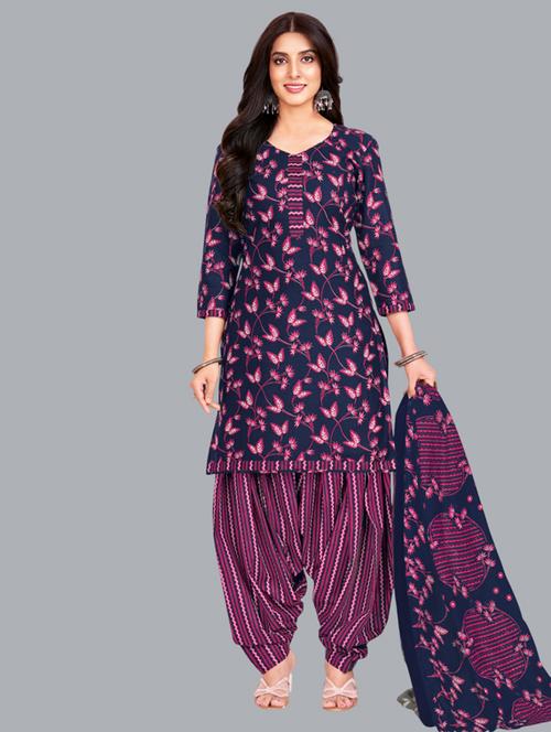 women printed unstitched salwar suit set - 22065920 - Very Small Image - 1