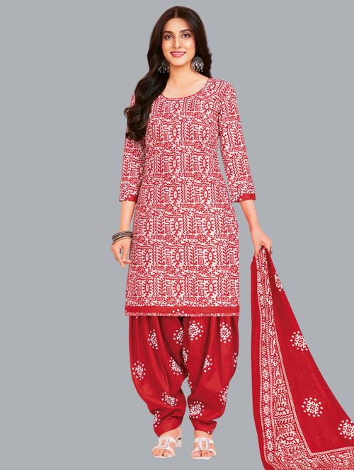 women printed unstitched salwar suit set - 22065929 - Very Small Image - 1