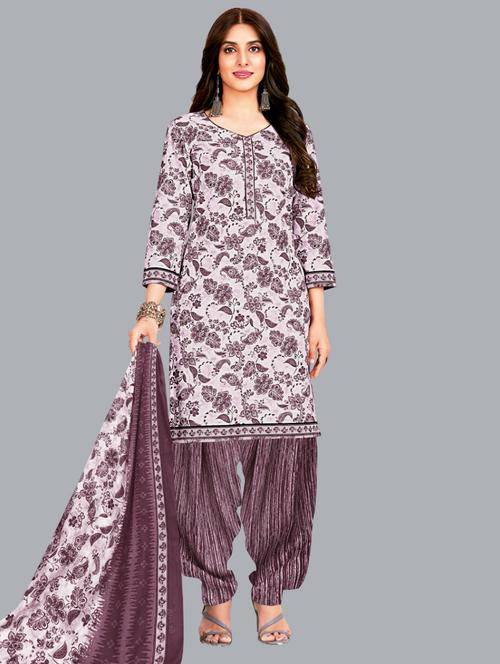 women floral printed unstitched salwar suit set - 22065946 - Very Small Image - 1
