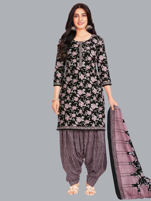 women floral printed unstitched salwar suit set - 22065949 - Very Small Image - 1