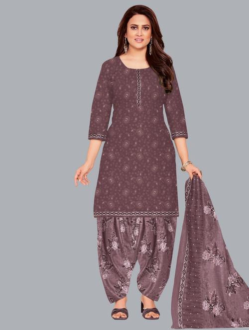 women printed unstitched salwar suit set - 22065955 - Very Small Image - 1