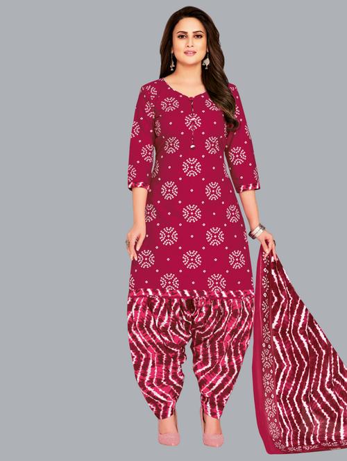 women printed unstitched salwar suit set - 22065957 - Very Small Image - 1
