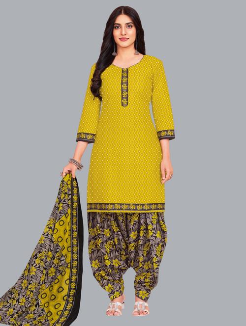 women printed unstitched salwar suit set - 22065964 - Very Small Image - 1