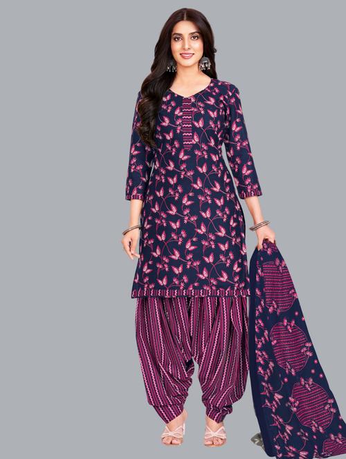 women printed unstitched salwar suit set - 22065965 - Very Small Image - 1
