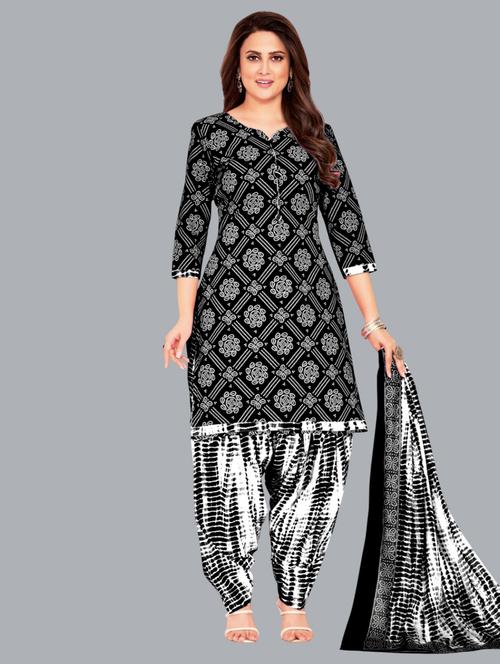 women printed unstitched salwar suit set - 22065969 - Very Small Image - 1