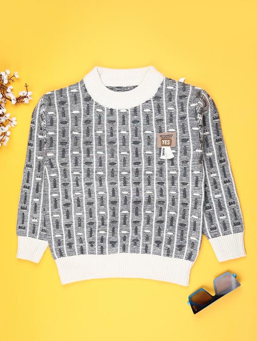 boys self design long sleeve sweater - 22066478 - Very Small Image - 1