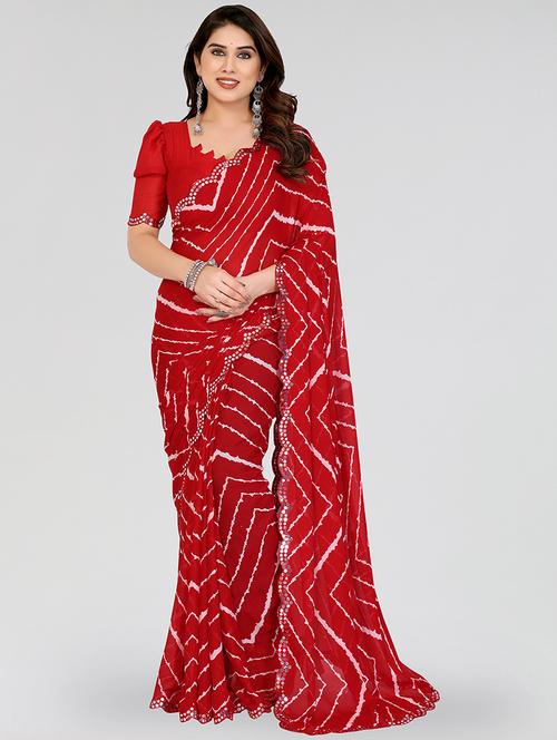 women printed casual wear saree with blouse - 22067895 - Very Small Image - 1