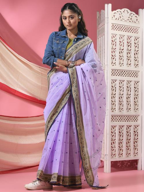 women self design tant saree - 22068632 - Very Small Image - 1