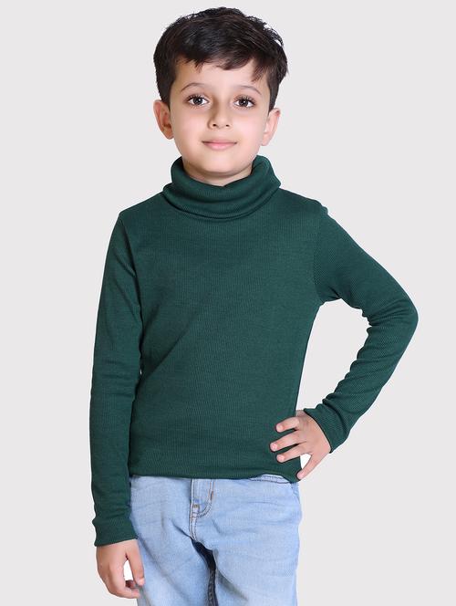 boys solid high neck long sleeve sweater - 22068656 - Very Small Image - 1