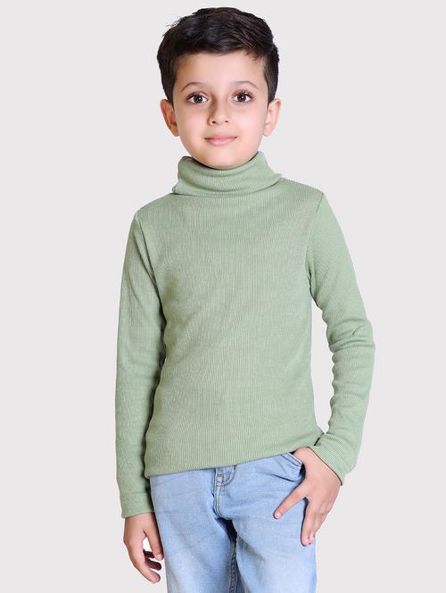 boys solid high neck long sleeve sweater - 22068660 - Very Small Image - 1