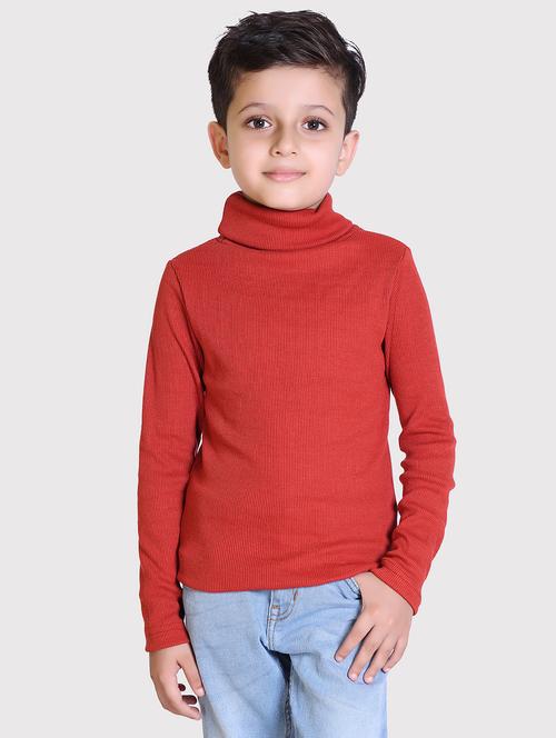 boys solid high neck long sleeve sweater - 22068665 - Very Small Image - 1