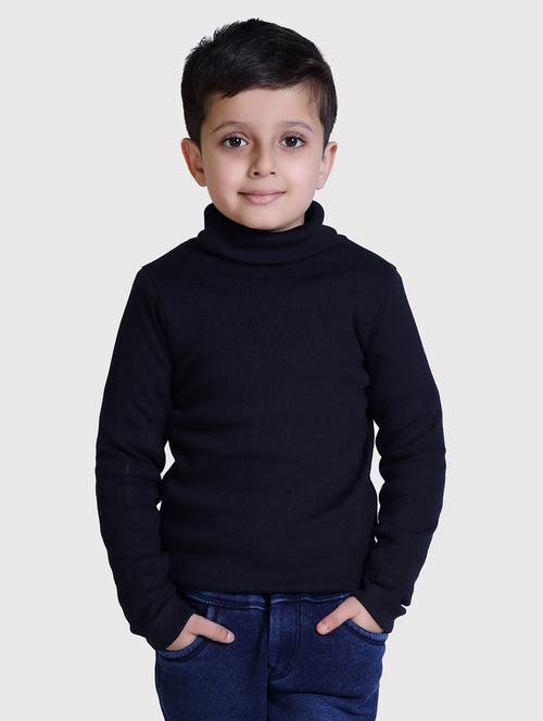 boys solid high neck long sleeve sweater - 22068675 - Very Small Image - 1