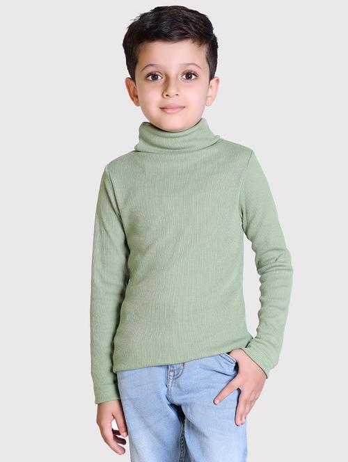 boys solid high neck long sleeve sweater - 22068703 - Very Small Image - 1