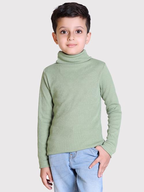 boys solid high neck long sleeve sweater - 22068709 - Very Small Image - 1
