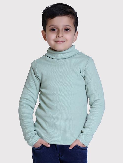 boys solid high neck long sleeve sweater - 22068712 - Very Small Image - 1