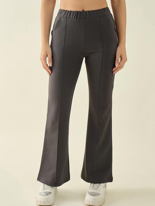 women solid mid rise bootcut trouser - 22068821 - Very Small Image - 1