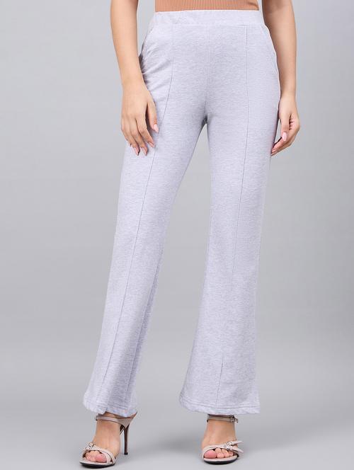 Women Solid Mid Rise Bootcut Trouser - 22068823 - Very Small Image - 1
