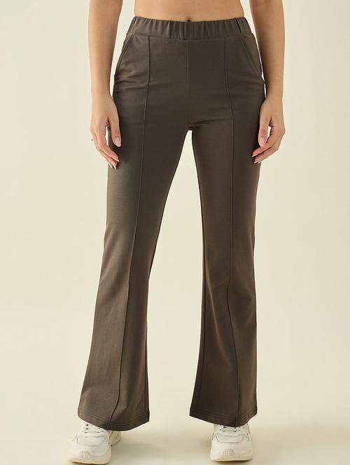 women solid mid rise bootcut trouser - 22068825 - Very Small Image - 1