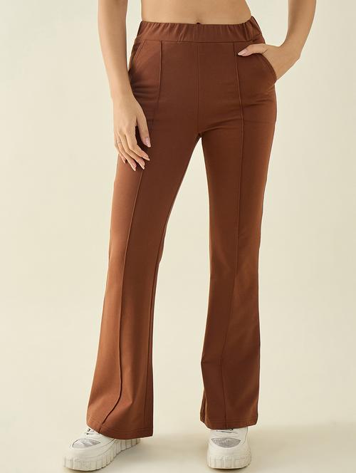 women solid mid rise bootcut trouser - 22068826 - Very Small Image - 1