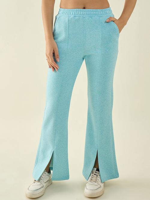 women solid mid rise bootcut track pant - 22068851 - Very Small Image - 1