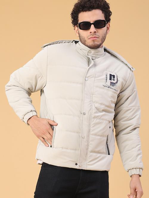 men typographic long sleeve puffer jacket - 22068926 - Very Small Image - 1