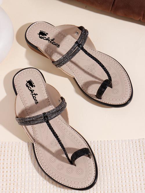 women embellished one toe flat sandal - 22069081 - Very Small Image - 1