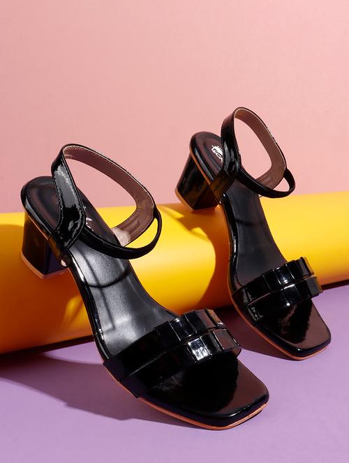 women solid back strap block heels - 22069099 - Very Small Image - 1