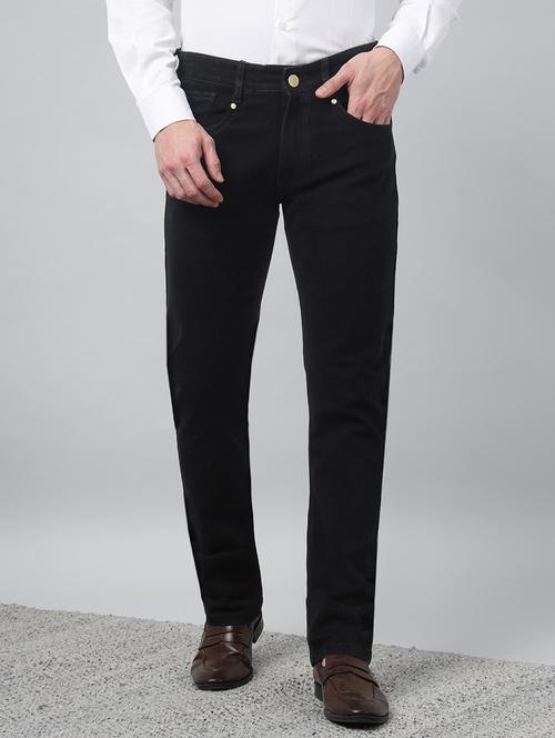 Men Solid Mid Rise Slim Fit Jean - 22069237 - Very Small Image - 1