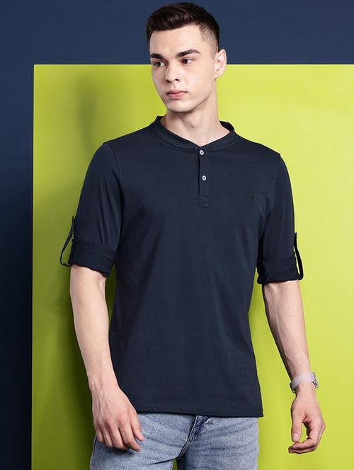 Men Solid Long Sleeve Regular Fit T-shirt - 22069271 - Very Small Image - 1