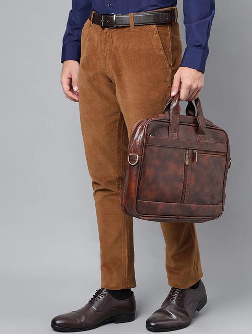 men solid mid rise flat front trouser - 22069286 - Very Small Image - 1
