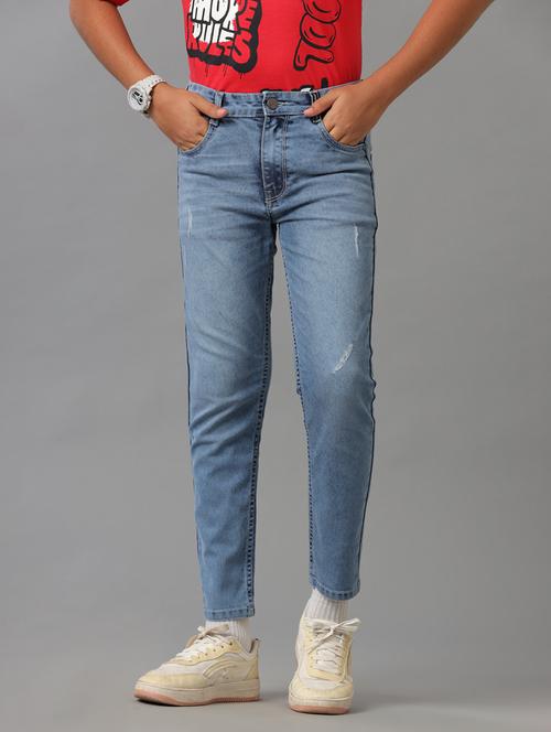 boys solid mid rise slim fit jean - 22070649 - Very Small Image - 1