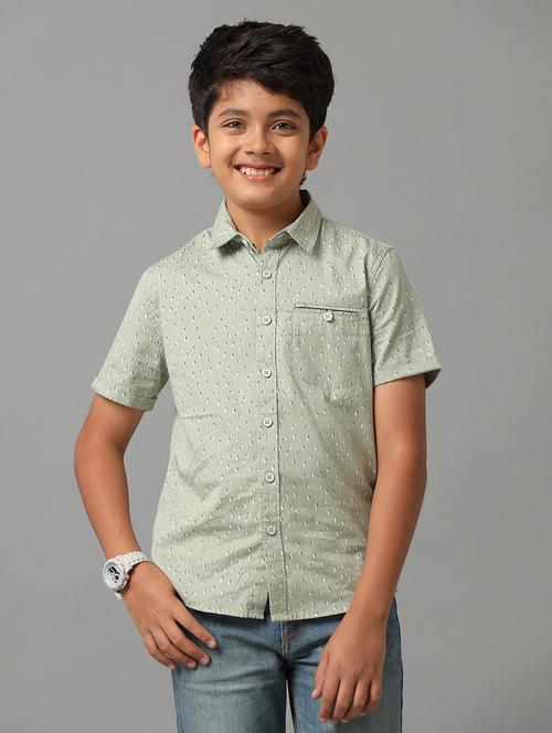 boy collared short sleeve regular fit shirt - 22070758 - Very Small Image - 1