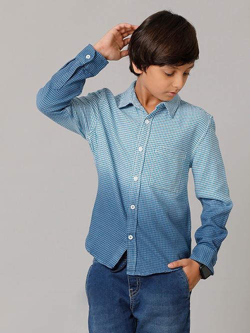 boys collared long sleeve regular fit shirt - 22070818 - Very Small Image - 1