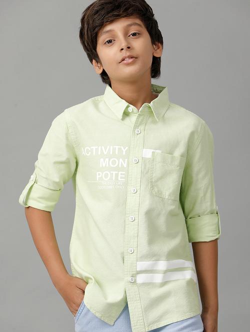 boys collared long sleeve regular fit shirt - 22070827 - Very Small Image - 1
