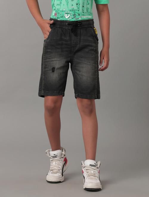 boys distressed mid rise regular fit denim shorts  - 22070868 - Very Small Image - 1