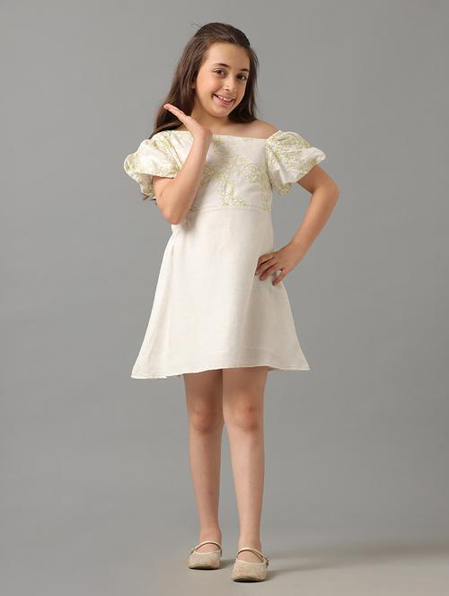 girls embroidered single shoulder a-line dress - 22071146 - Very Small Image - 1
