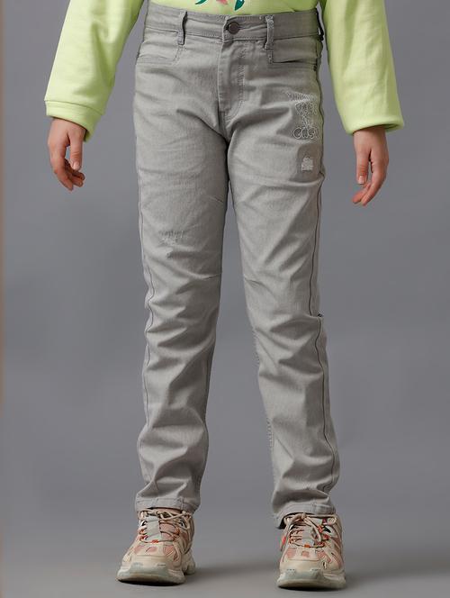 girls solid mid rise slim fit jean - 22071261 - Very Small Image - 1