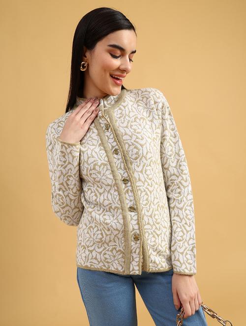 women self designed long sleeve cardigan - 22071741 - Very Small Image - 1