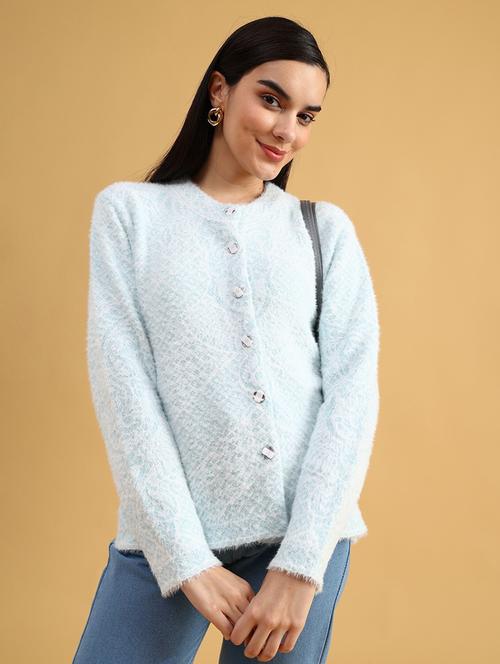 women self designed long sleeve cardigan - 22071742 - Very Small Image - 1