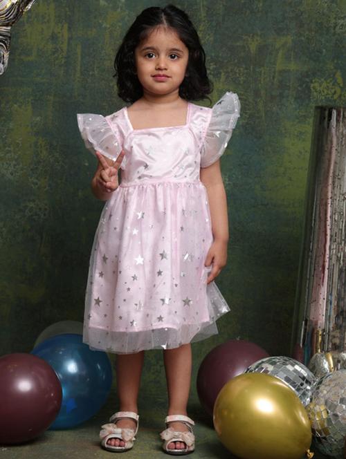 pink net aline dress - 22072912 - Very Small Image - 1