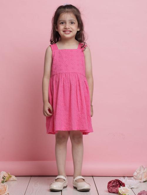 magenta cotton aline dress - 22072915 - Very Small Image - 1