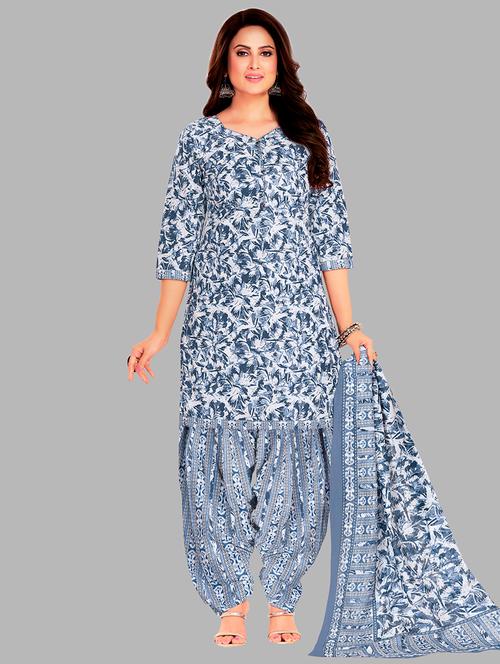 women printed unstitched salwar suit set - 22074718 - Very Small Image - 1