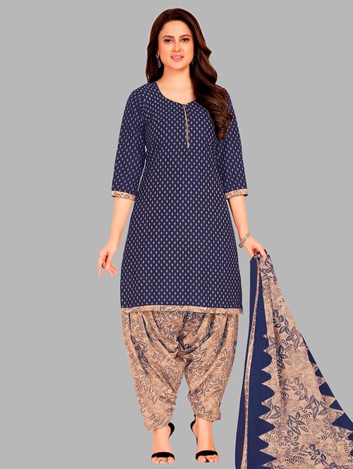 women printed unstitched salwar suit set - 22074722 - Very Small Image - 1