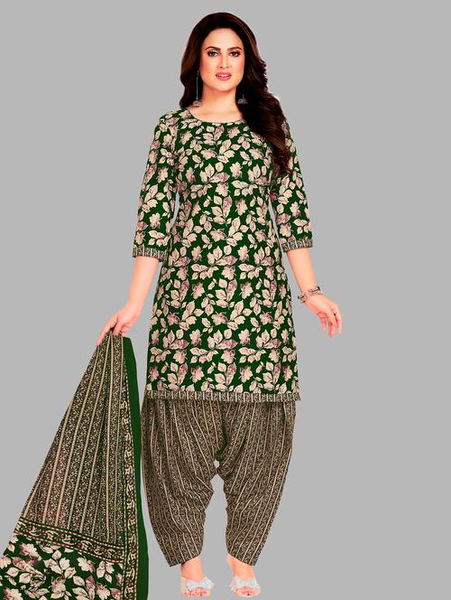 women floral printed unstitched salwar suit set - 22074727 - Very Small Image - 1