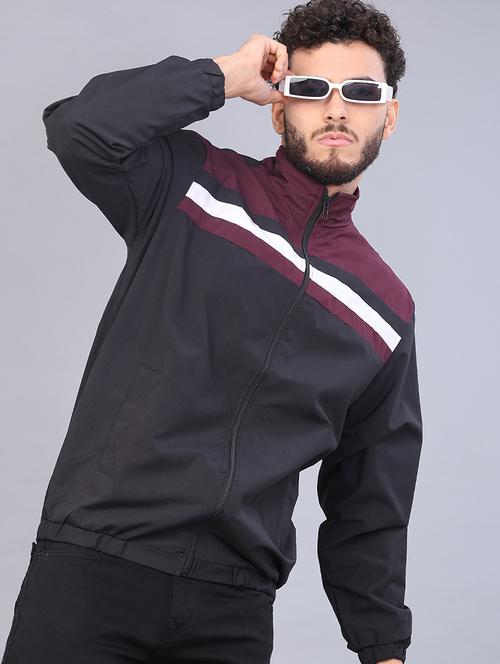 men color block long sleeve regular fit casual jacket - 22074935 - Very Small Image - 1